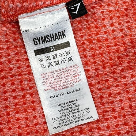 GymShark Vital 2.0 Seamless Leggings Chili Red Marled Medium - Picture 10 of 13